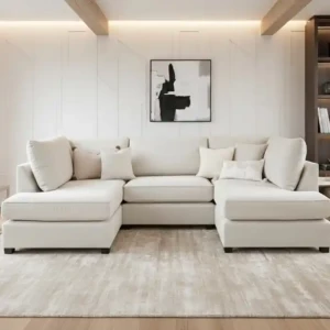 Skyler Classic Sofa Beige U Shape Corner