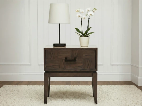 Maya One Drawer Antique Grey Side Table