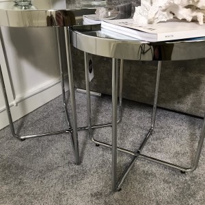 Chimes - Set of 2 Mirrored Top End Tables