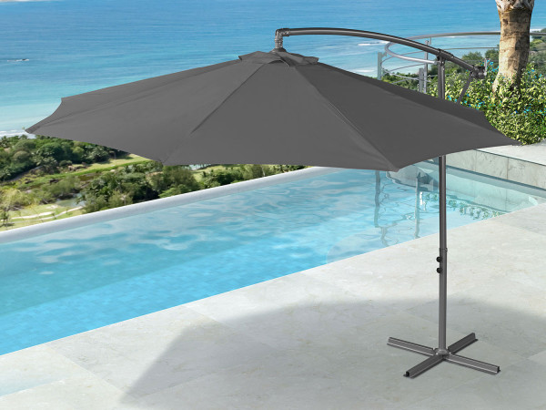 Nova - Barbados Cantilever Parasol - 3m Round - Grey