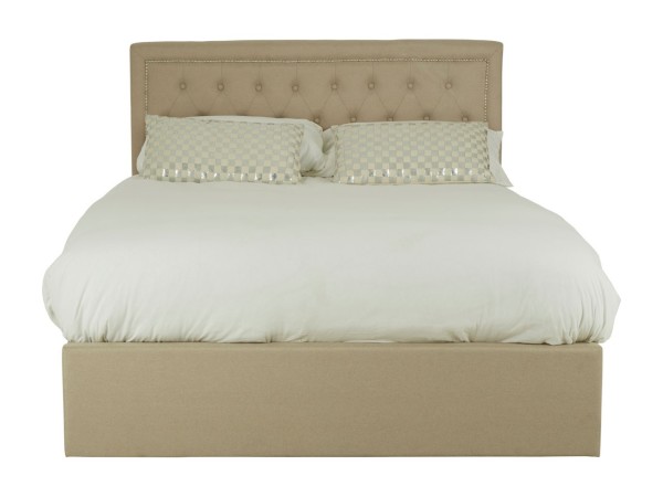 Chimes - Evie Beige Double Ottoman Bed