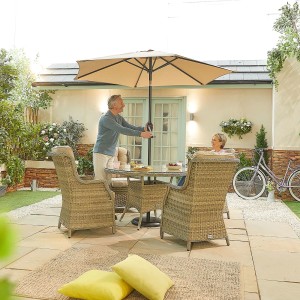 Nova - Oyster 4 Seat Dining Set - 1.2m Round Table