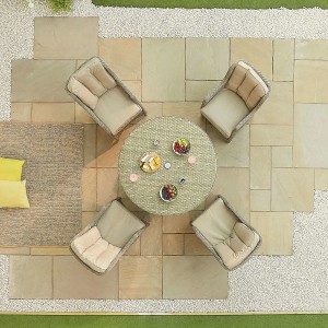 Nova - Oyster 4 Seat Dining Set - 1.2m Round Table