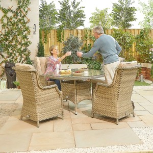 Nova - Oyster 4 Seat Dining Set - 1.2m Round Table